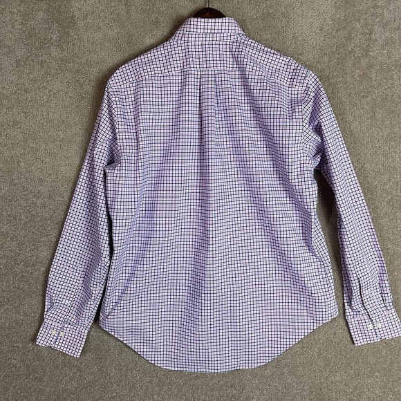 Lauren Ralph Lauren Dress Shirt Mens 16.5 Blue/Pink Classic Fit Checked Non Iron - Picture 8 of 10